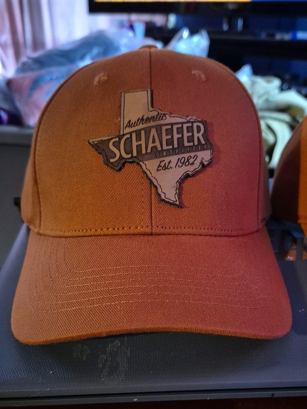 Schaefer Outfitters Rust Orange Velcroback Hat - New - Picture 9 of 11